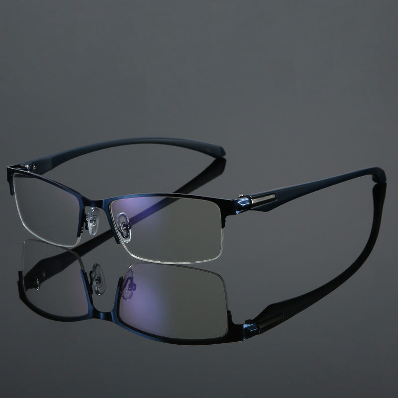 Titanium Multi-focus Reading Glasses Photochromic Progressive Double Light Anti-blue Light