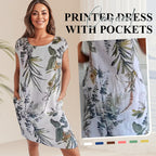 🔥2025 New products🌸 Casual Printed Dress with Pockets