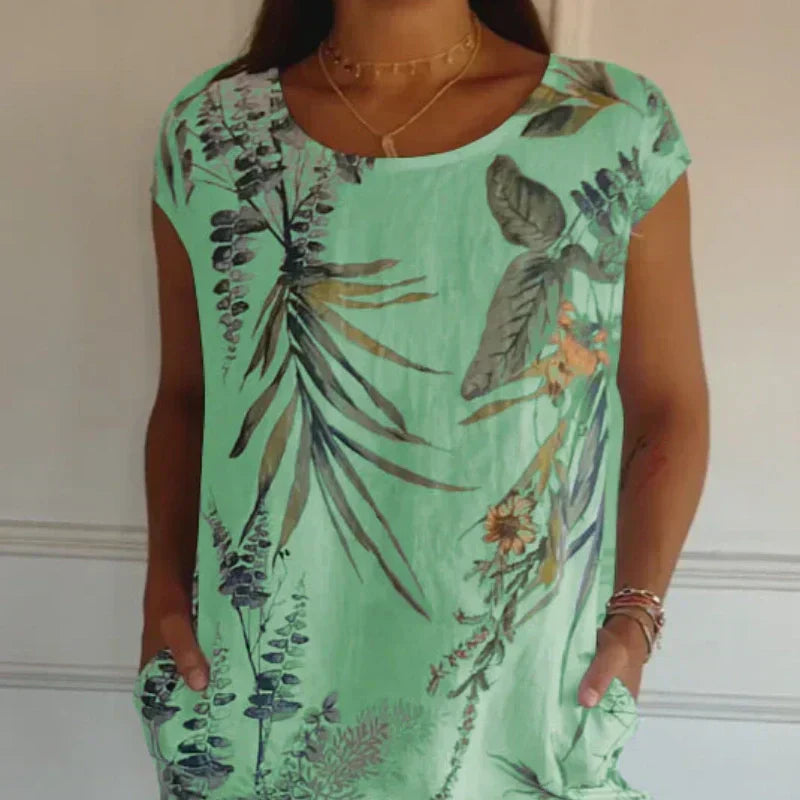 🔥2025 New products🌸 Casual Printed Dress with Pockets