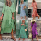 🌸🌸Big price reduction🌸Women's Elegant Puff Sleeve Floral Boho Maxi Dress