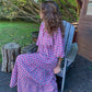 🌸🌸Big price reduction🌸Women's Elegant Puff Sleeve Floral Boho Maxi Dress