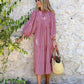 🌸🌸Big price reduction🌸Women's Elegant Puff Sleeve Floral Boho Maxi Dress