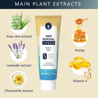🌟LAST DAY SALE: ONLY ￡9.99!!🎁✨Painless Full Body Hair Removal Cream for Men & Women– Skin-friendly for all areas🌿
