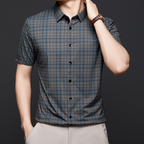 ❄️👔Casual Plaid Short Sleeve Shirt for Men - Stylish & Comfortable