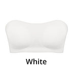 Women's Non-Slip Strapless Wireless Bra with Crossover Side Closure