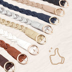 Women's Fashion Braided Leather Belt 23mm
