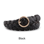 Women's Fashion Braided Leather Belt 23mm