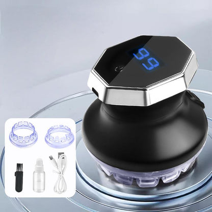 Cortapelos eléctrico circular con pantalla LED