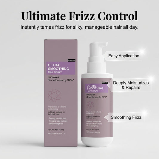 Ultra Smoothing Hair Serum 💧 – Anti-Frizz Control for Dry & Frizzy Hair | Deep Moisturising & Repair Treatment for Silky, Smooth Hair ✨