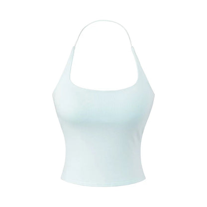 ✨ Women’s Open-Back Cami Top with Built-In Bra