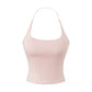✨ Women’s Open-Back Cami Top with Built-In Bra