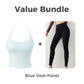 ✨ Women’s Open-Back Cami Top with Built-In Bra