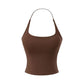 ✨ Women’s Open-Back Cami Top with Built-In Bra