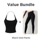 ✨ Women’s Open-Back Cami Top with Built-In Bra