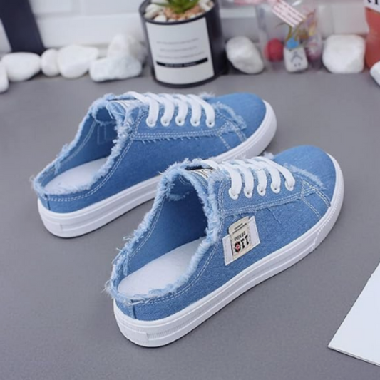 💐50% OFF! Women's Denim Slip-On Mules – Comfortable Sole & Casual Look 👟☀️【Limited Offer】