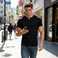☀️Men's Lightweight Henley T-Shirt – Muscle Fit & Breathable – Moisture-Wicking & Classic Style 🌿