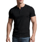 ☀️Men's Lightweight Henley T-Shirt – Muscle Fit & Breathable – Moisture-Wicking & Classic Style 🌿