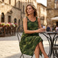 Women's Sleeveless Asymmetrical Hem Camouflage Dress