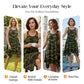 Women's Sleeveless Asymmetrical Hem Camouflage Dress