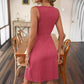 📢📢40% OFF !! ⏰Women's V-neck Front Knotted Sleeveless Dress