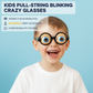 👓Crazy Glasses – Pull-String Blinking Eyes, Silly, Fun, Party Favor 🎉