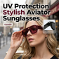 Aviator Sunglasses UV400 Protection 😎🕶️ Classic Pilot Style for Driving, City Walks, Holidays & Outdoor Activities – Lightweight & Comfortable Metal Frame