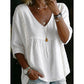 🌸 50% OFF NOW! 🌸Women's Casual V-Neck Lace Trim Top