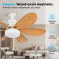 6-Blade Wooden Style Ceiling Fan Light 🌀 – Instant Cooling Airflow & LED Light | Energy-Saving Silent Ceiling Fan for Modern Home ✨