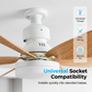 6-Blade Wooden Style Ceiling Fan Light 🌀 – Instant Cooling Airflow & LED Light | Energy-Saving Silent Ceiling Fan for Modern Home ✨