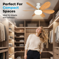 6-Blade Wooden Style Ceiling Fan Light 🌀 – Instant Cooling Airflow & LED Light | Energy-Saving Silent Ceiling Fan for Modern Home ✨