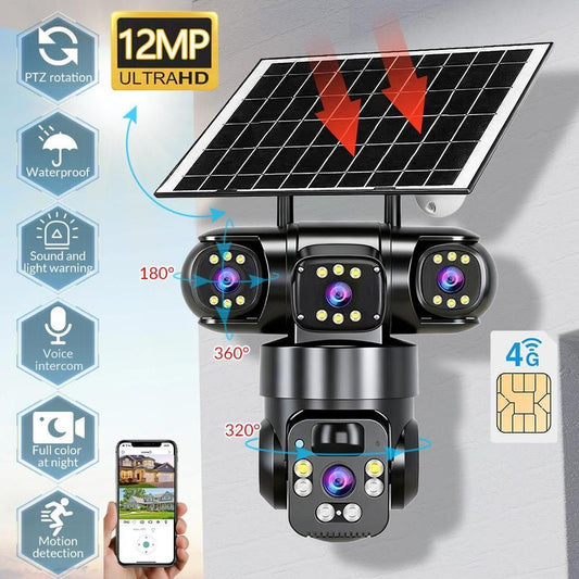 Solar-Powered Multi-Angle Security Camera☀️