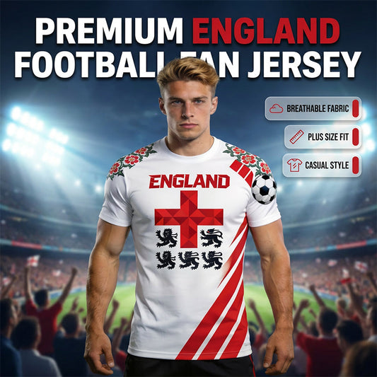 🏆LAST DAY SALE 50% OFF🔥Premium England Football Fan Jersey