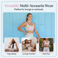 📢📢55% OFF !! 🌈 Women’s Rainbow Stripe Gym Set – Vest Top & Shorts