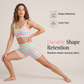 📢📢55% OFF !! 🌈 Women’s Rainbow Stripe Gym Set – Vest Top & Shorts