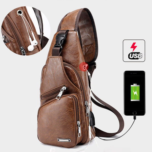 🎁2026 New Arrivals 60% OFF💥Exquisite Gift - Men's Multifunctional High Quality Leather Chest Bag