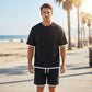 Men's Waffle Knit T-Shirt & Shorts Set 👕🩳 Cosy Texture, Cool Vibe – Your Go-To for Laid-Back Days ✨