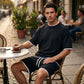 Men's Waffle Knit T-Shirt & Shorts Set 👕🩳 Cosy Texture, Cool Vibe – Your Go-To for Laid-Back Days ✨